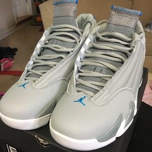Air Jordan 14 XIV sz 11 wolf grey/sport blue nib
